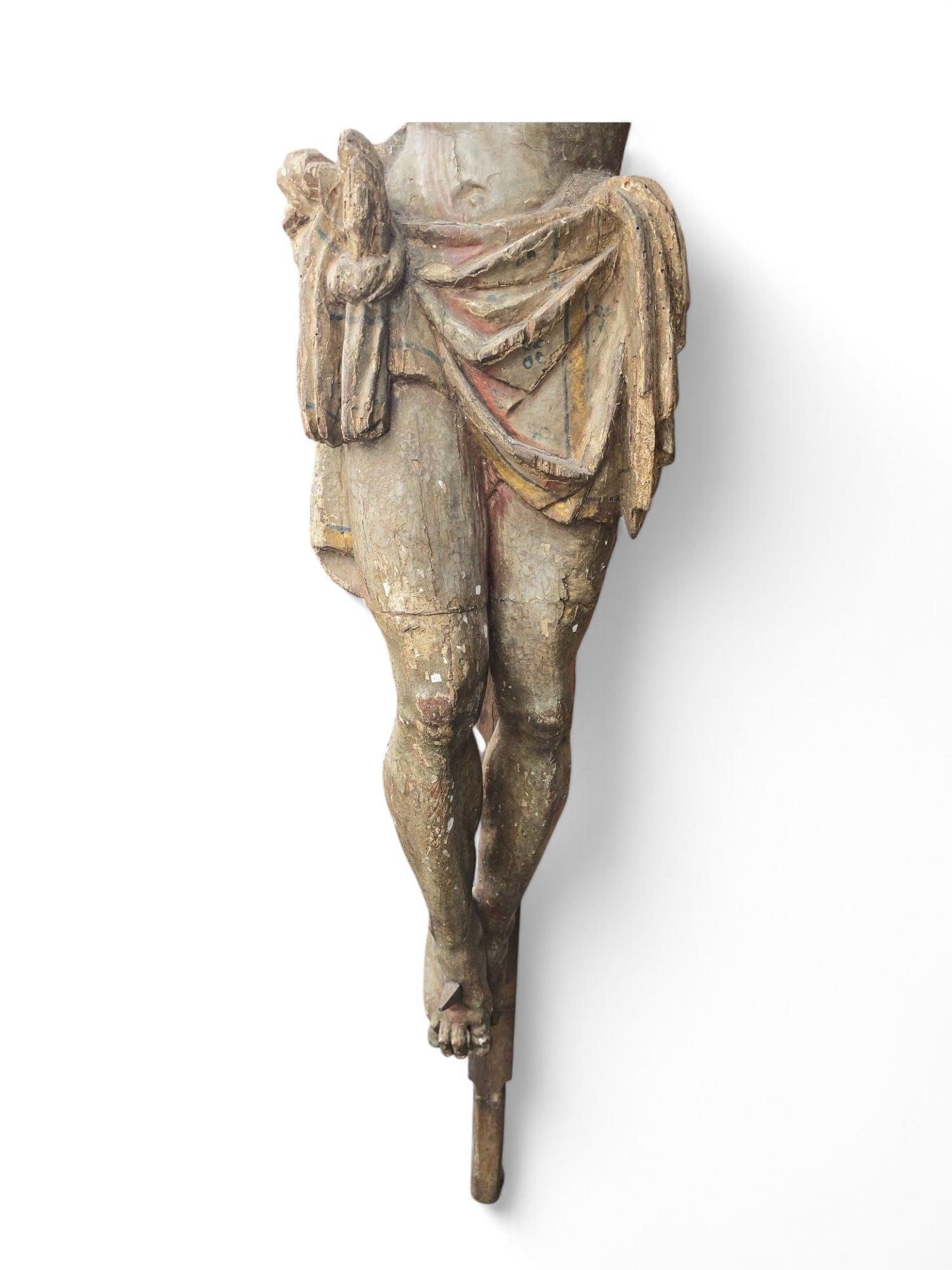 Grande Cristo in croce - XV secolo 180 CM in vendita 3