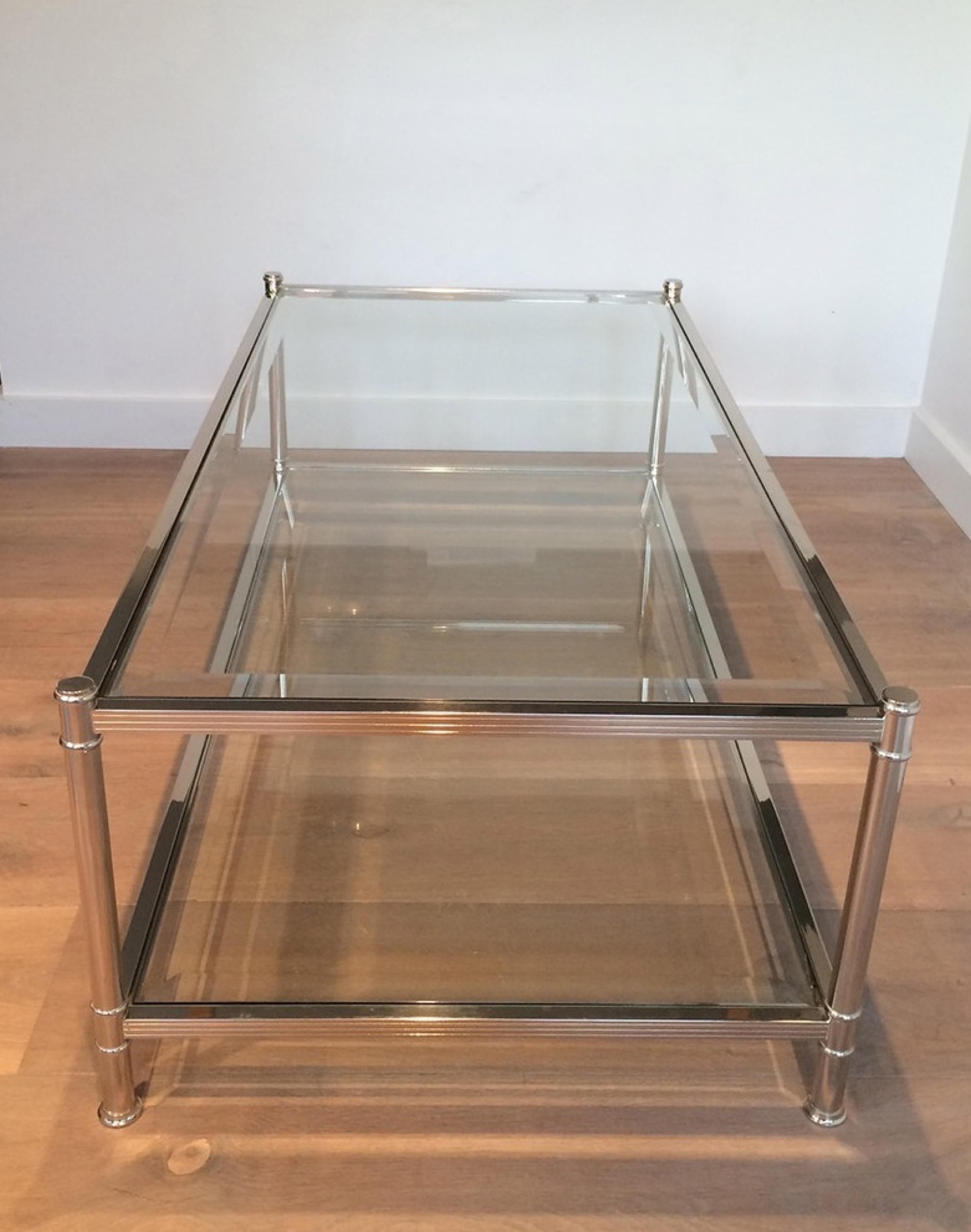 Large Chrome Coffee Table, circa 1970 For Sale 6
