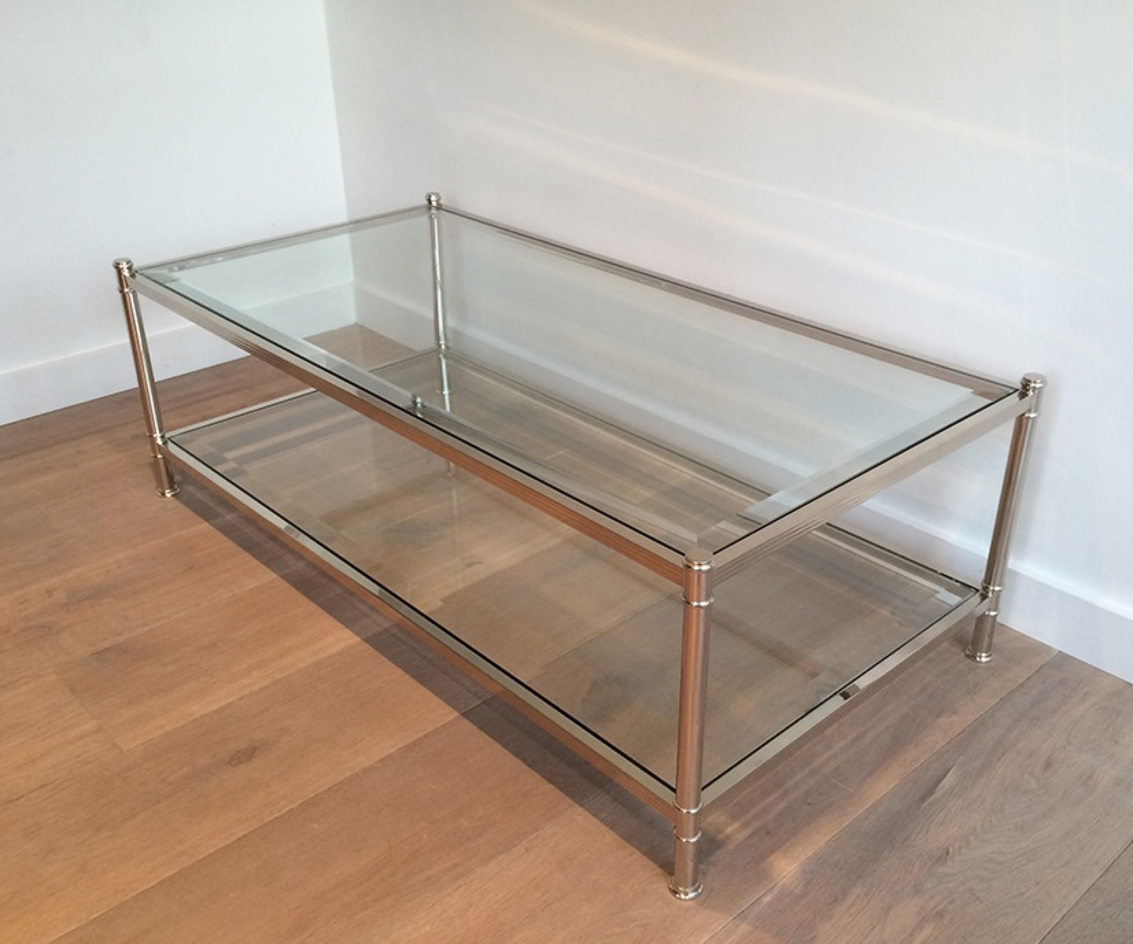 Large Chrome Coffee Table, circa 1970 For Sale 8