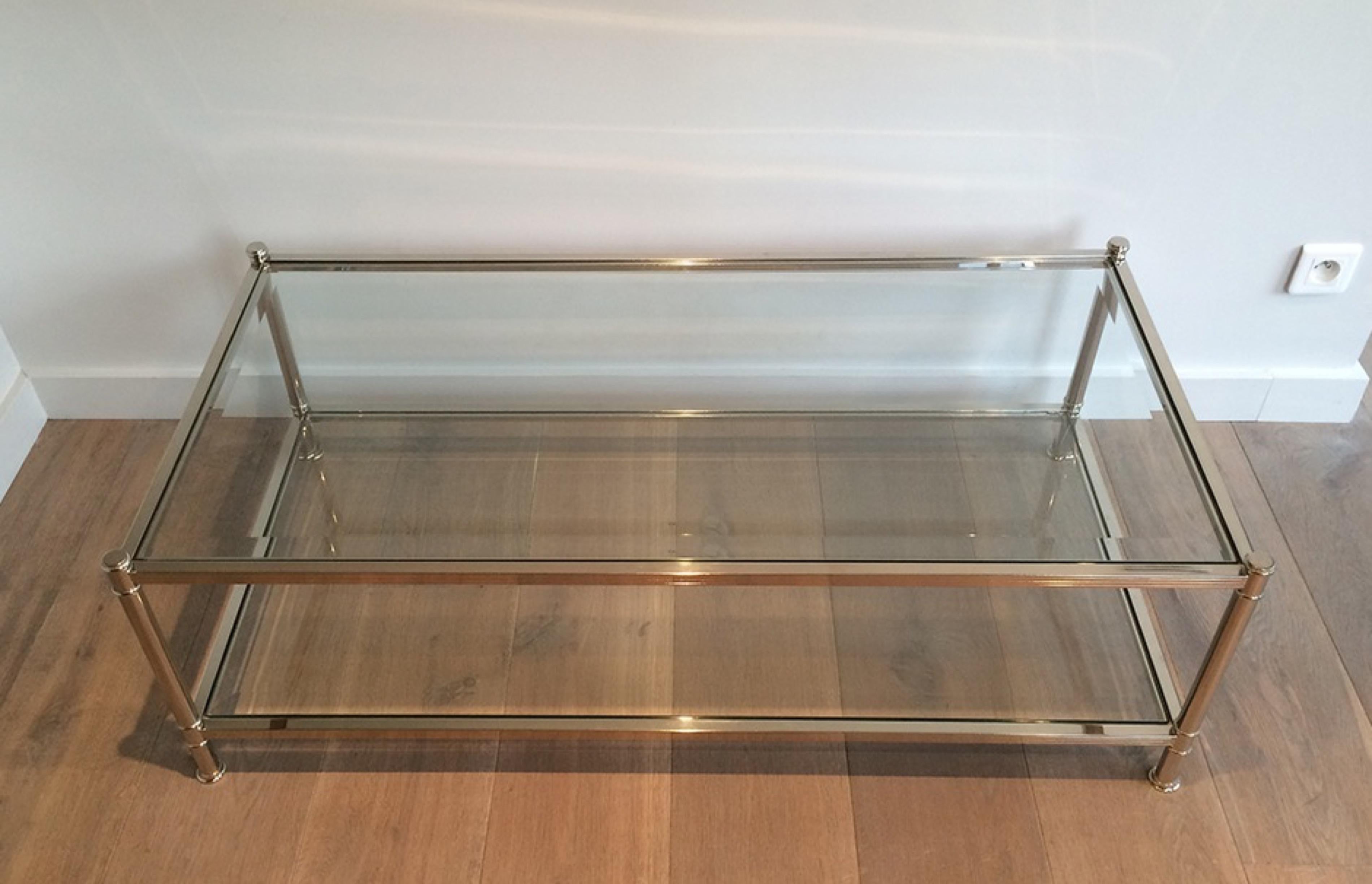 Large Chrome Coffee Table, circa 1970 For Sale 9
