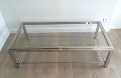 Large Chrome Coffee Table, circa 1970