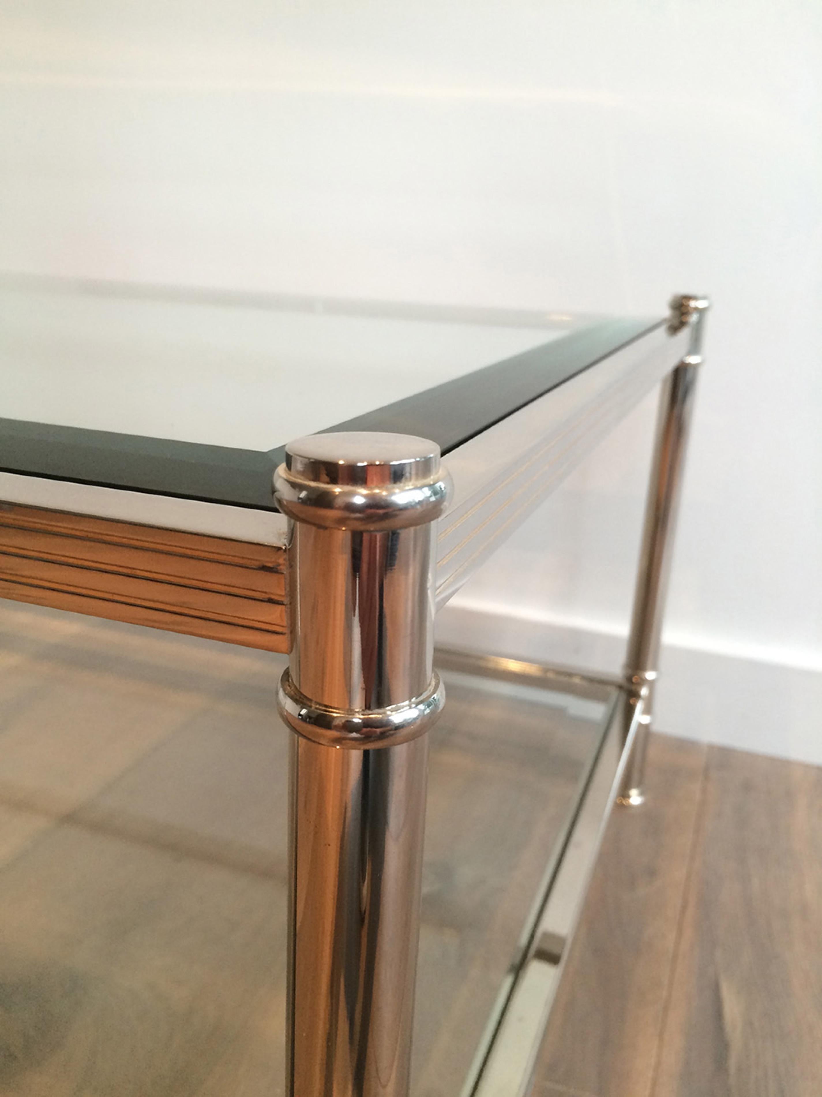 Large Chrome Coffee Table, circa 1970 For Sale 3