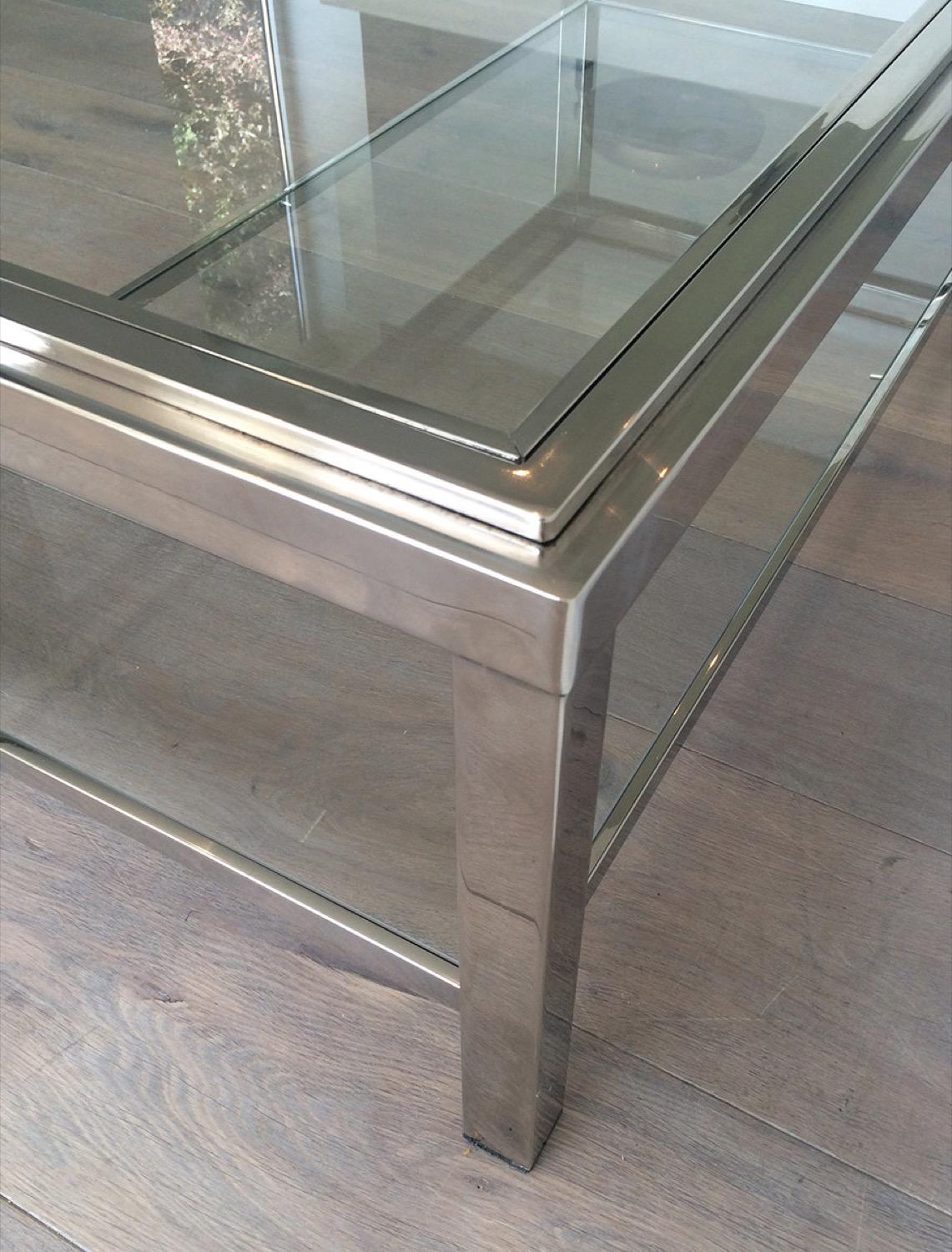 Grande table basse en chrome, circa 1970 en vente 2
