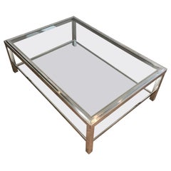 Large Chrome Coffee Table, French, circa 1970