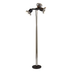 Grand lampadaire chromé de Gae Aulenti & Livio Castiglioni pour Stilnovo, 1970