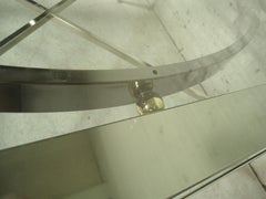 Large Chrome Glass Coffee Table