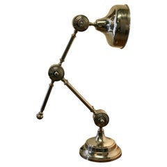 Large Chrome Industrial Style Desk Lamp