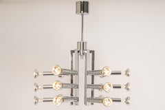 Large Chrome Space Age Sputnik Atomium Chandelier by Cosack, Germany, 1970s