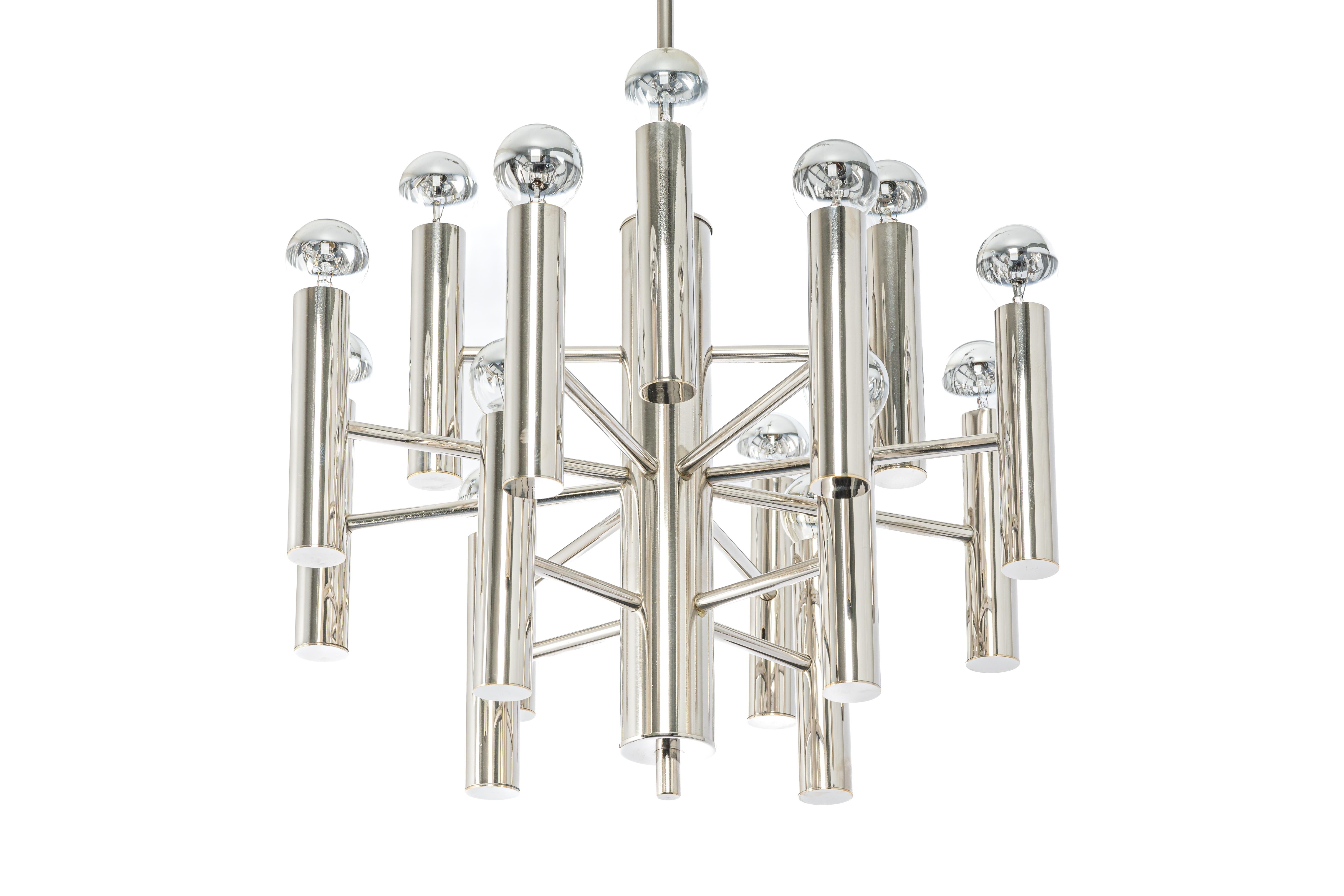 Large Chrome Space Age Sputnik Atomium Chandelier by Cosack, Germany, 1970s In Good Condition For Sale In Aachen, NRW