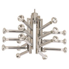 Large Chrome Space Age Sputnik Atomium Chandelier by Cosack, Germany, 1970s
