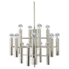 Vintage Large Chrome Space Age Sputnik Atomium Chandelier by Cosack, Germany, 1970s