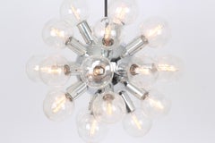 Large Chrome Space Age Sputnik Atomium Chandelier by Kalmar, Austria, 1970s