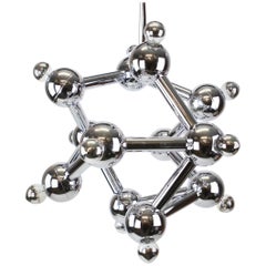 Large Chrome Space Age Sputnik Chandelier by Kalmar, Austria, 1970s