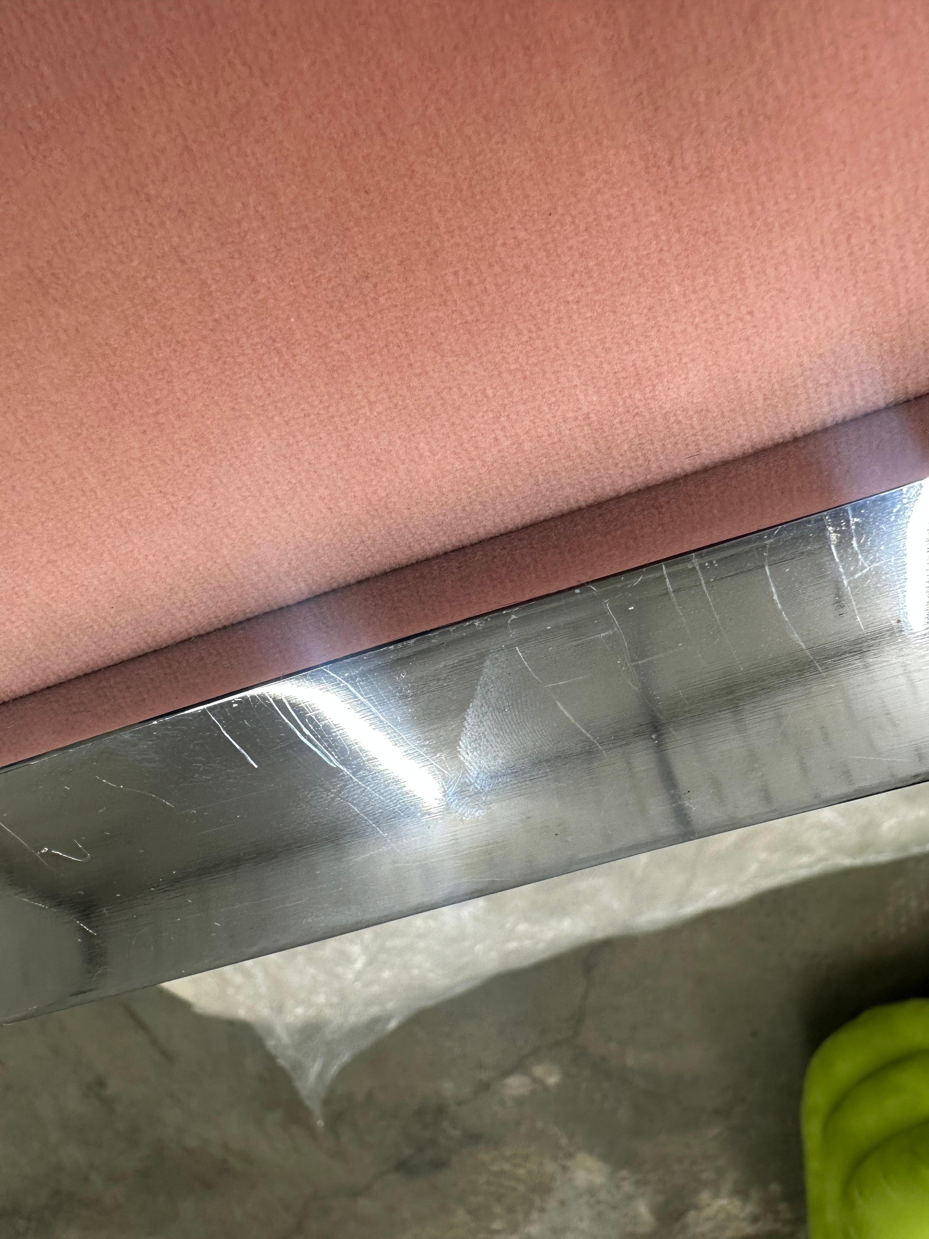 Large Chrome Stools or Ottomans Attributed to Milo Baughman- A Pair For Sale 5
