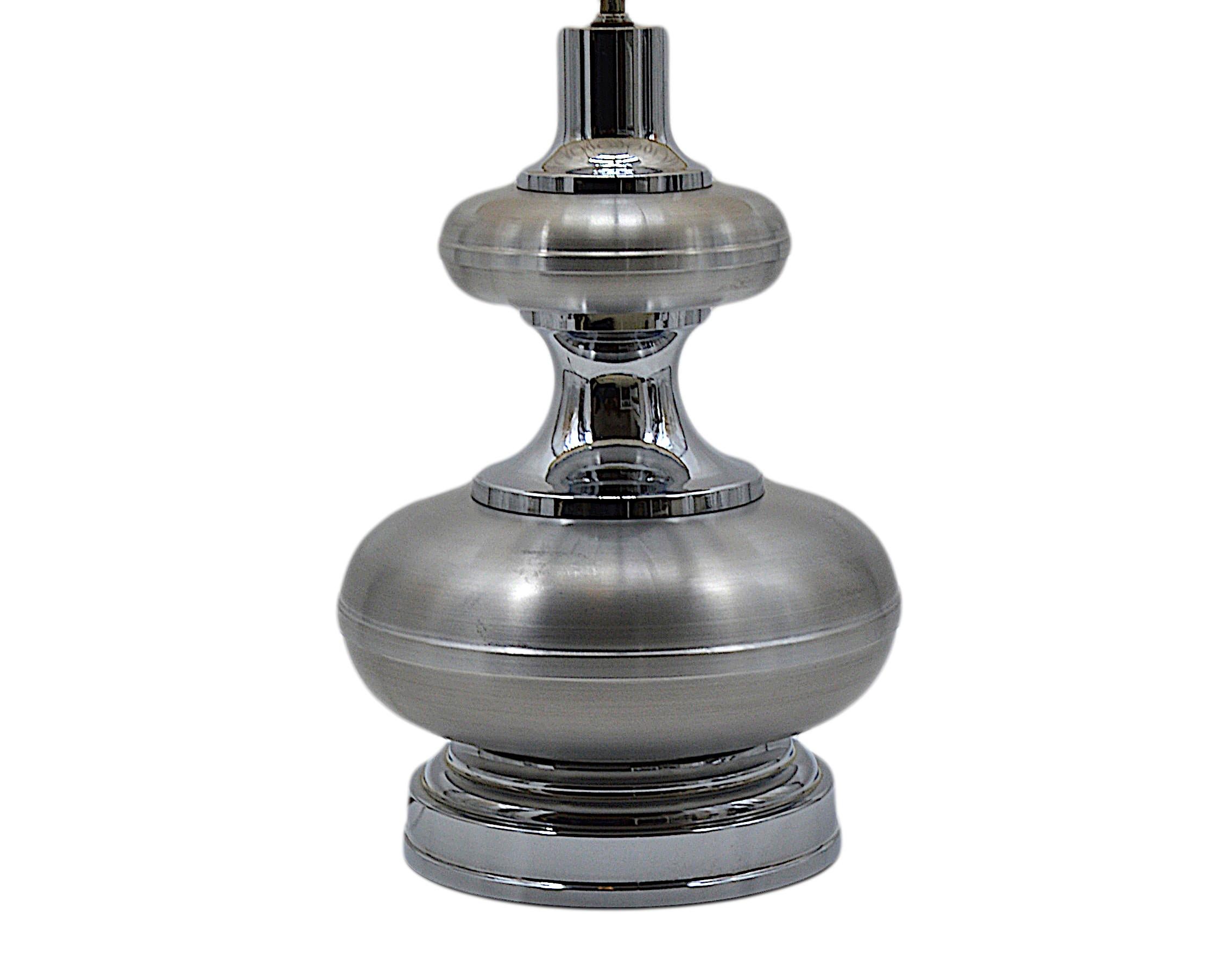 Mid-Century Modern Large Chrome Table or Floor Lamp, Late 1960s For Sale