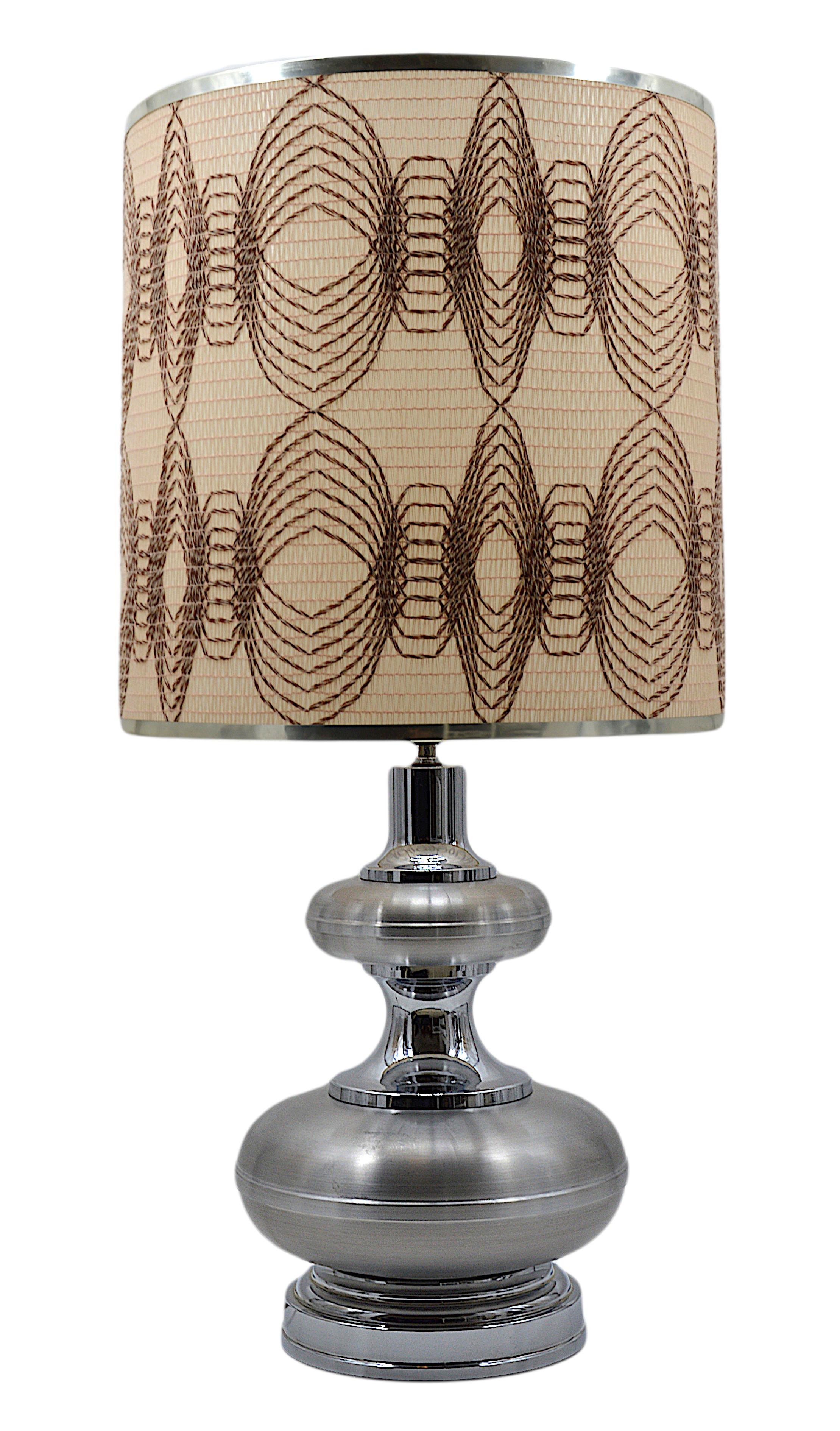 Mid-20th Century Large Chrome Table or Floor Lamp, Late 1960s For Sale