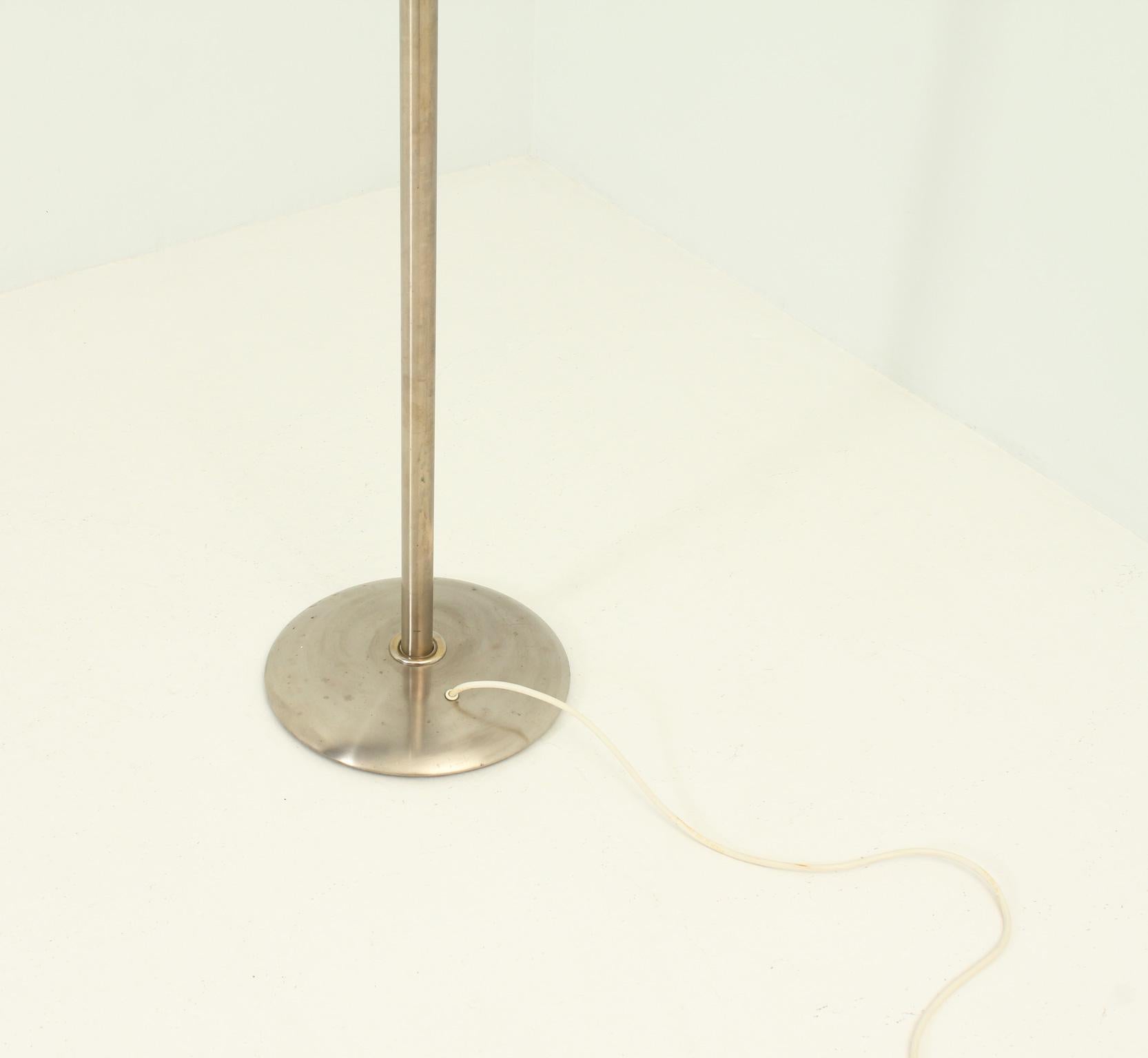 Late 20th Century Large Chromed Floor Lamp from 1970's For Sale