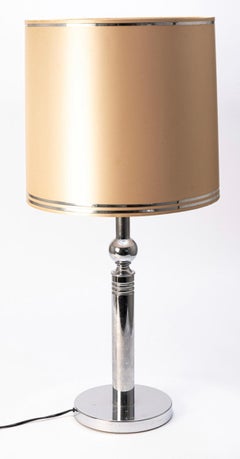 Große verchromte Stahl-Tischlampe, Deutschland 1970