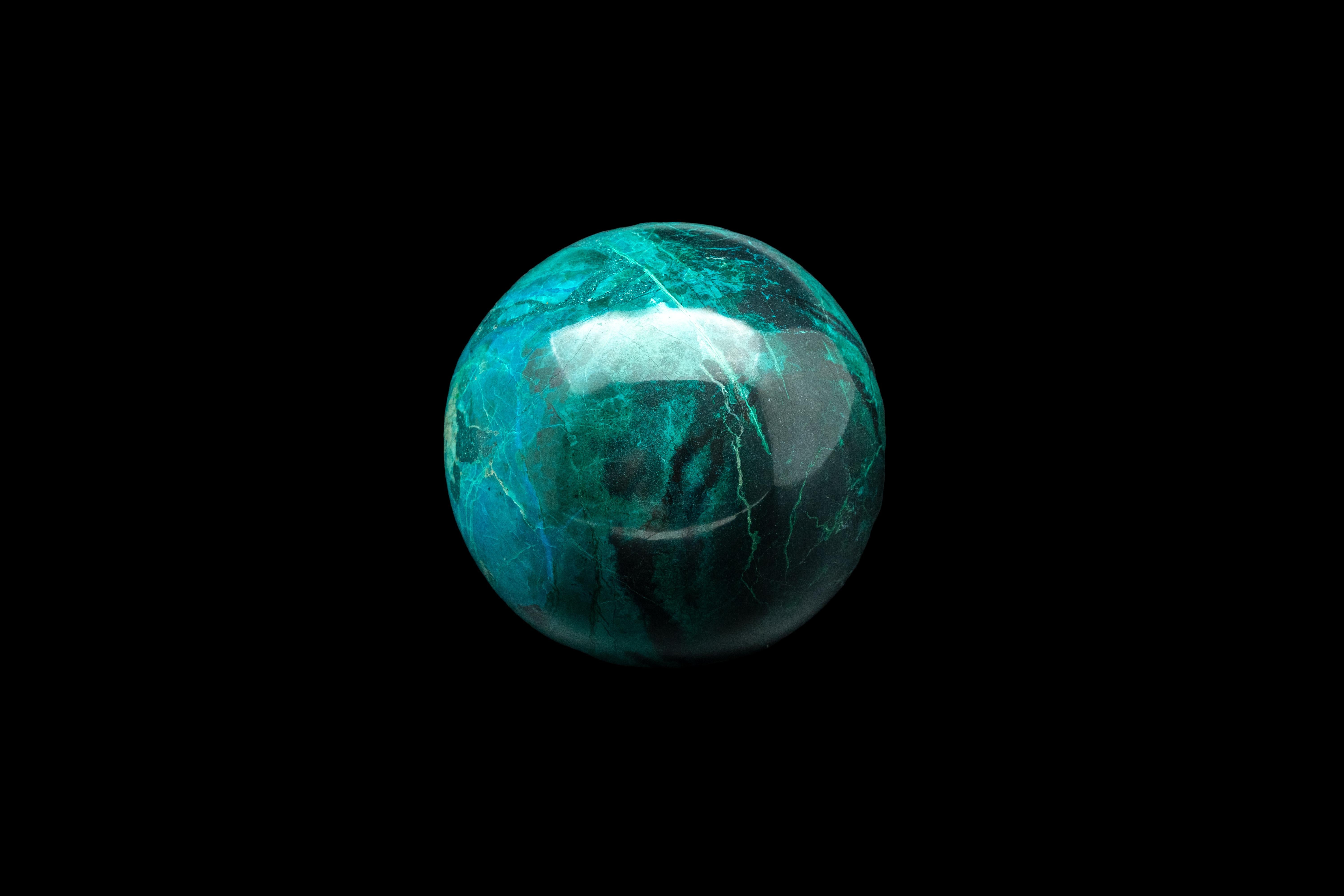 Contemporary Large Chrysocolla Sphere