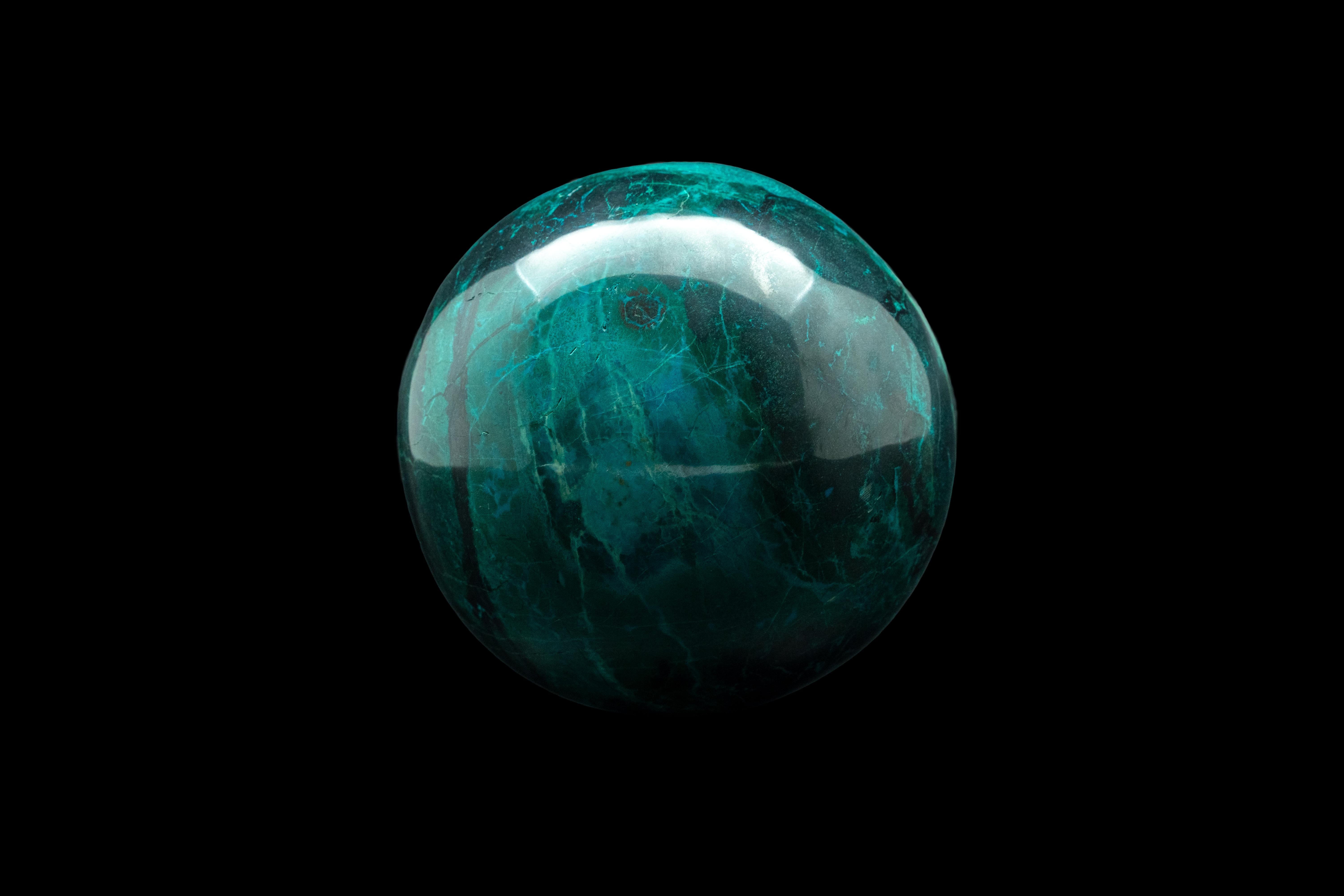 Precious Stone Large Chrysocolla Sphere