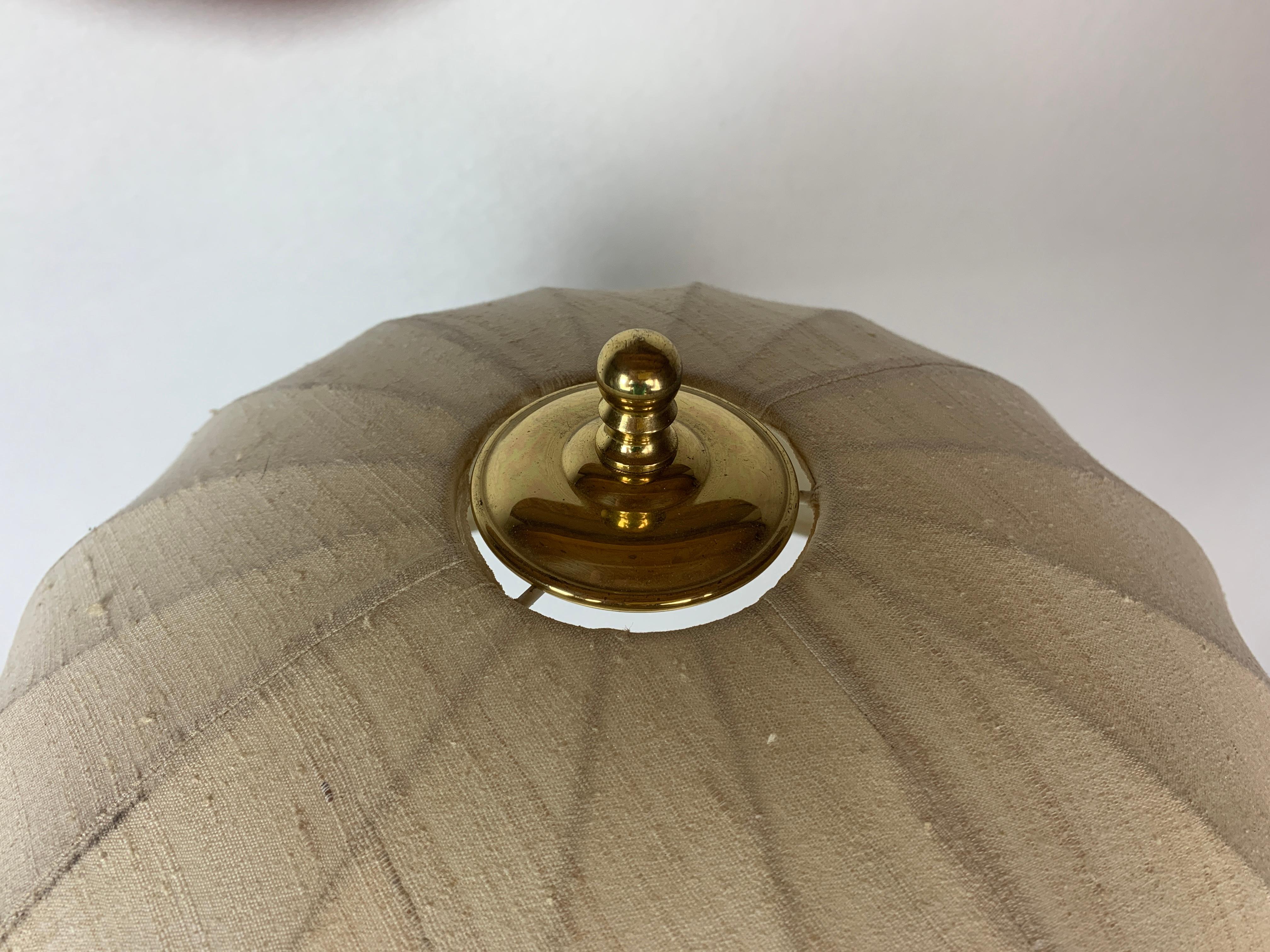 Large chunky brutalist Danish copper table lamp with mushroom shade For Sale 8