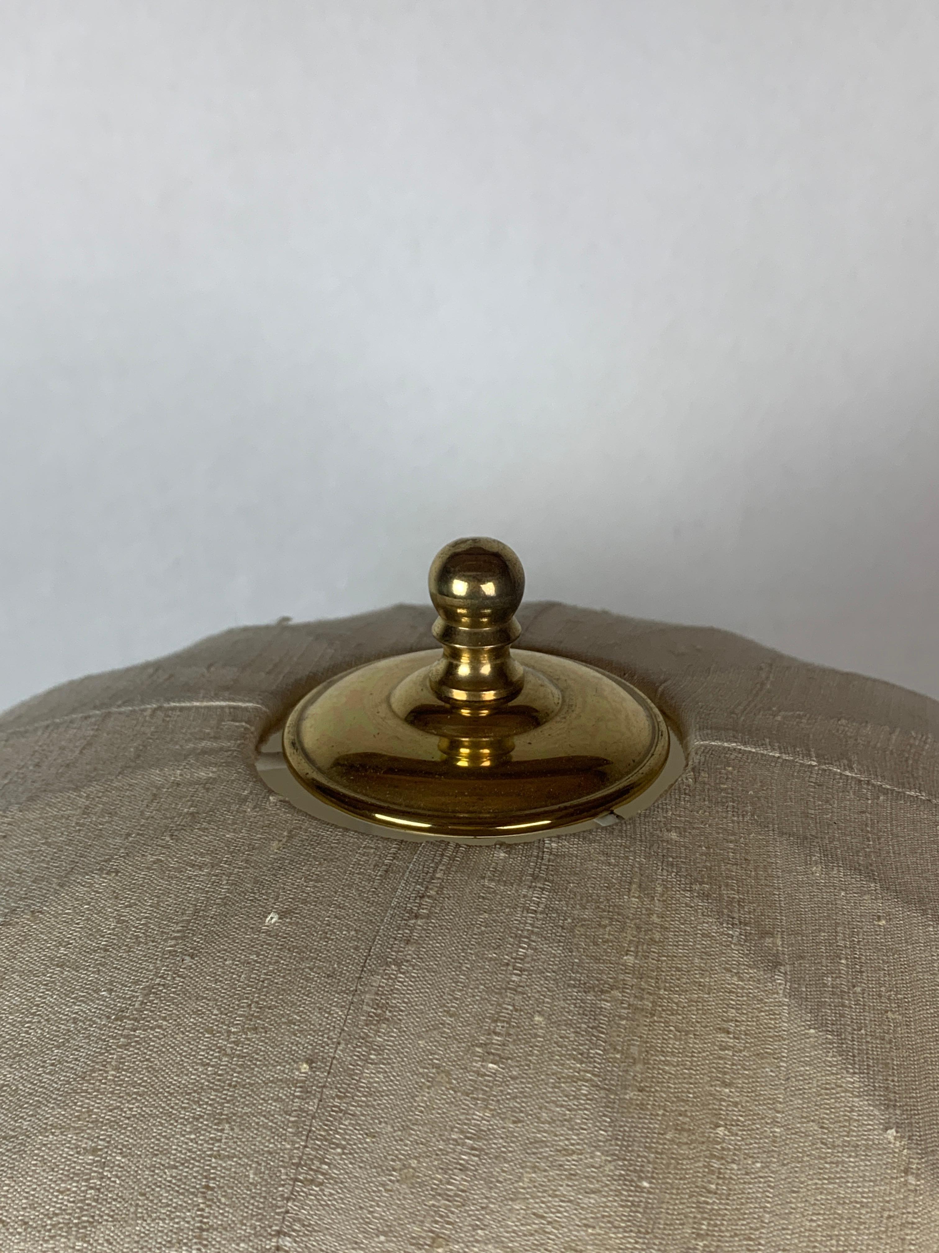 Large chunky brutalist Danish copper table lamp with mushroom shade For Sale 2