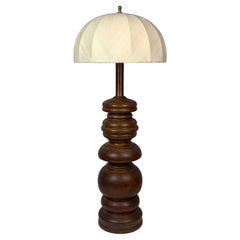 Grande lampada da tavolo brutalista danese in rame con paralume a fungo