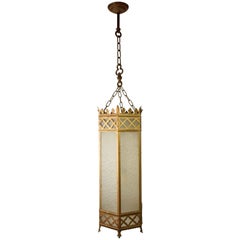 Large Church Pendant with Textured Glass