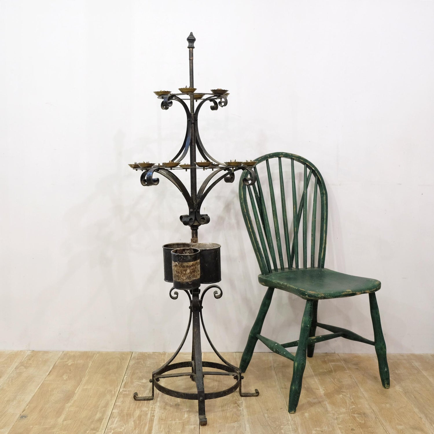Large Church Votive Candle Stand Wrought Iron 19th Century Floor Standing At 1stdibs