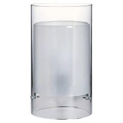 Large Cilla Carlo Moretti Contemporary Mouth Blown Clear Murano Glass Table Lamp