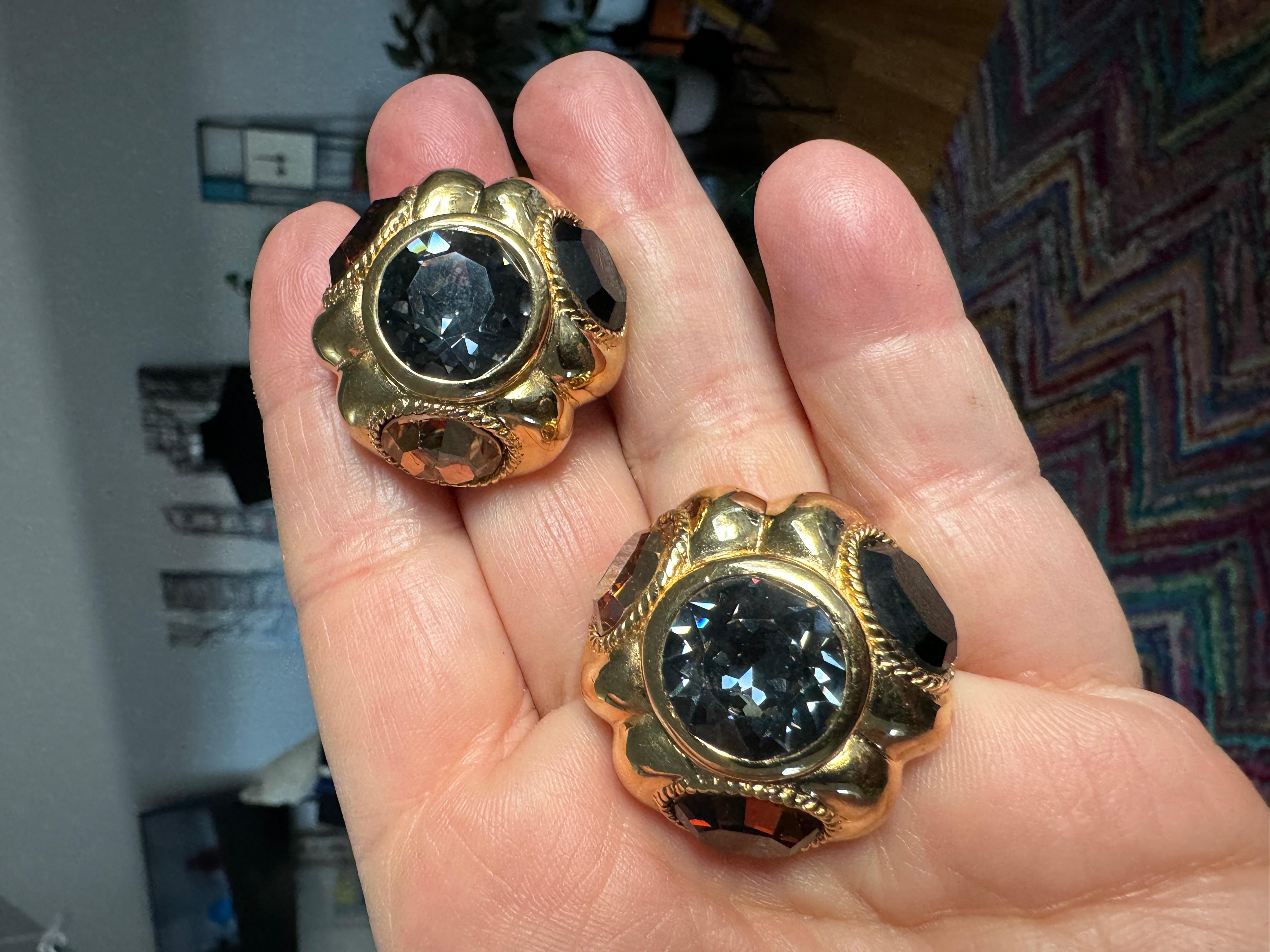 Große große Ciner 1980er Jahre Swarovski-Kristall-Ohrringe Neu, nie getragen im Angebot 4