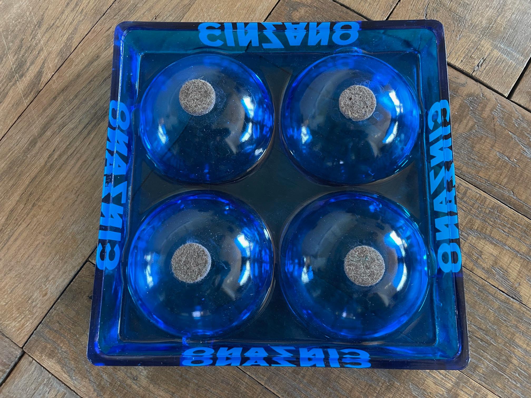 Grand cendrier en verre de Cinzano Bon état - En vente à Nivelles, BE