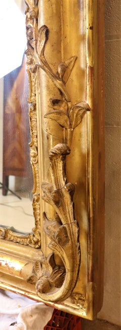 Large circa 1820 Louis XV Style Gilt Mirror
