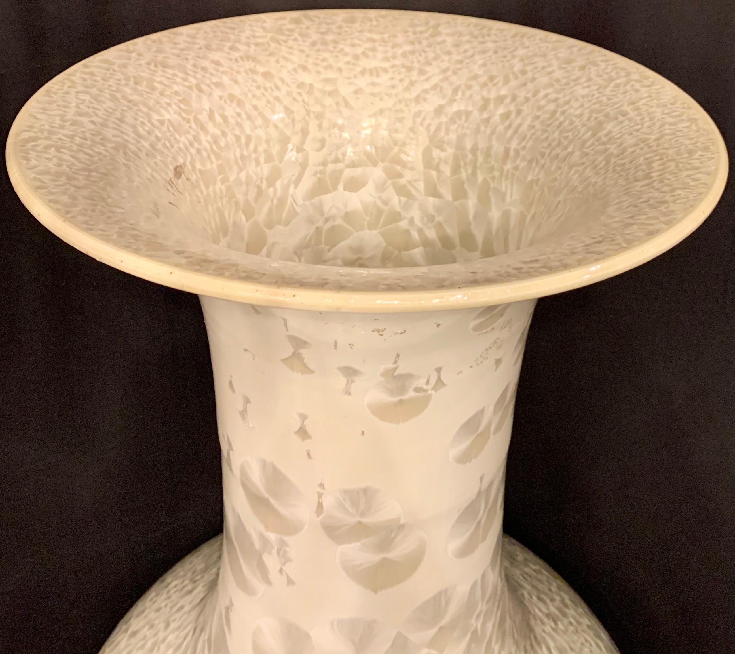 Porcelain Large circa 1940s White Chinese Vase High