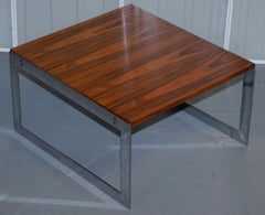 Großes Merrow Associates-Tischset aus Hartholz und Chrom, ca. 1960er Jahre, groß