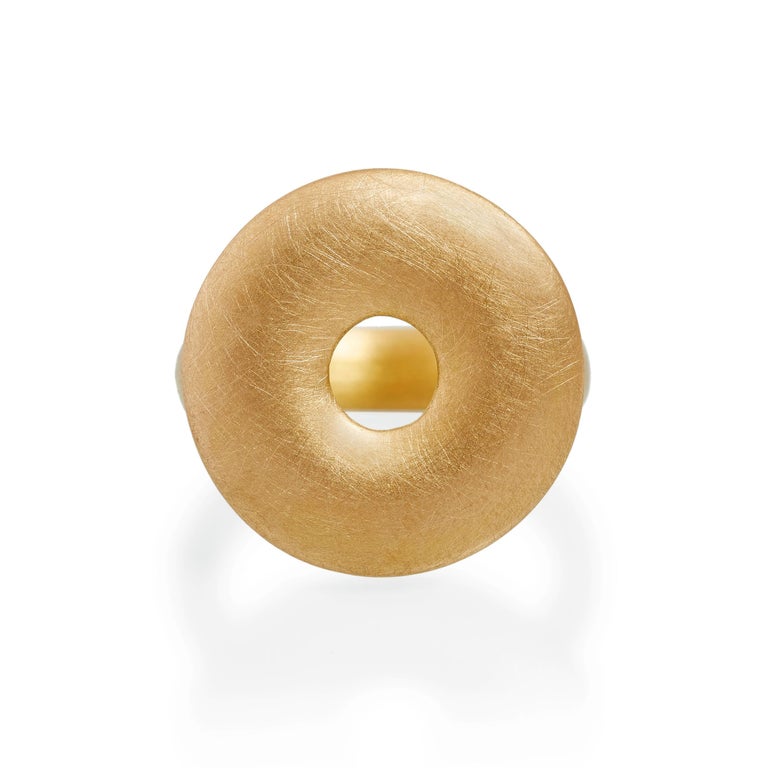 Large Circle Ring, 22ct Gold For Sale at 1stDibs