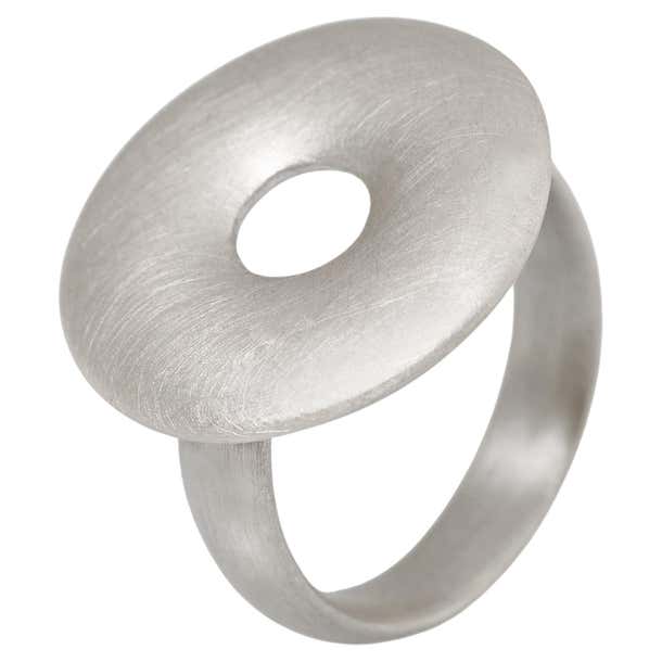 Cicle Rig Large Circle Ring, Silver For Sale at 1stDibs | bunt ring, bunts ring