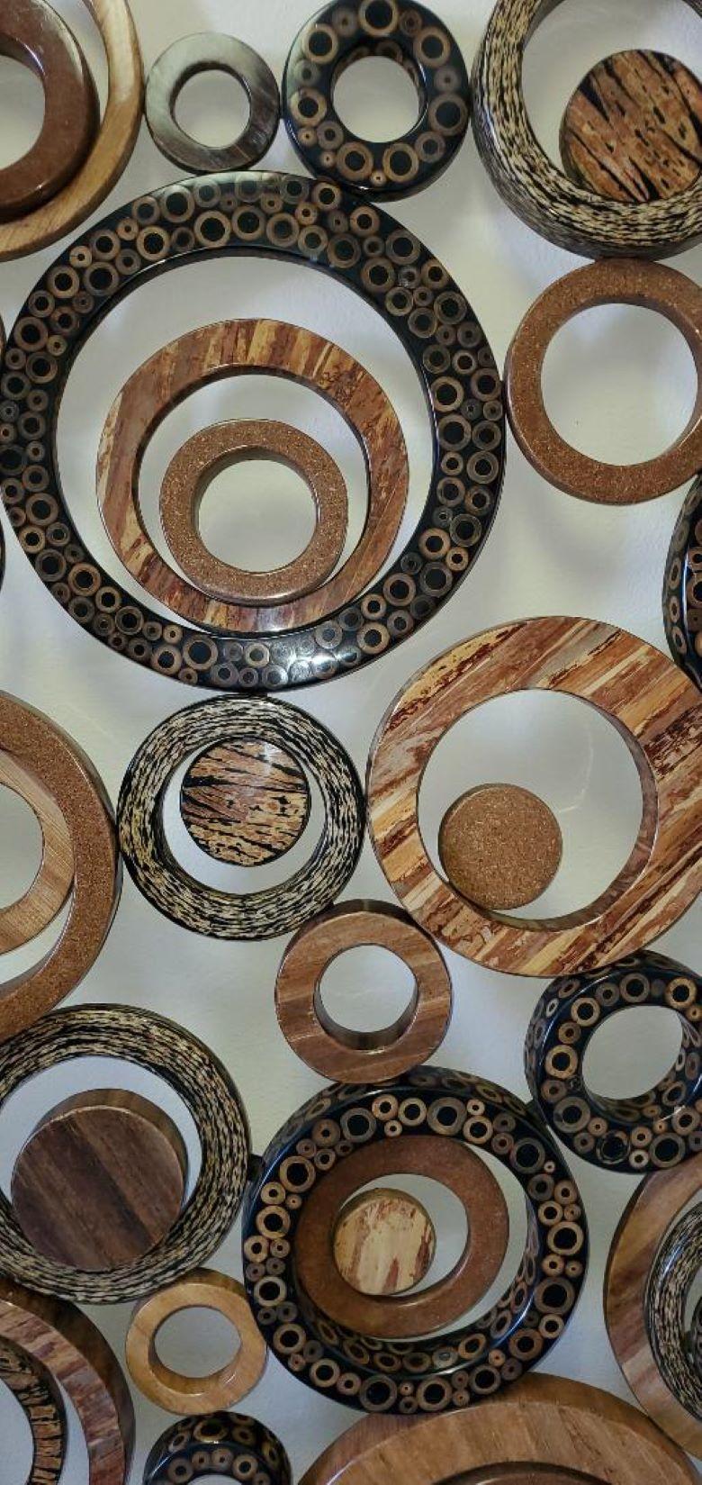 Large Circular Collage Wall Sculpture For Marquis Collection of Beverly Hills  For Sale 6