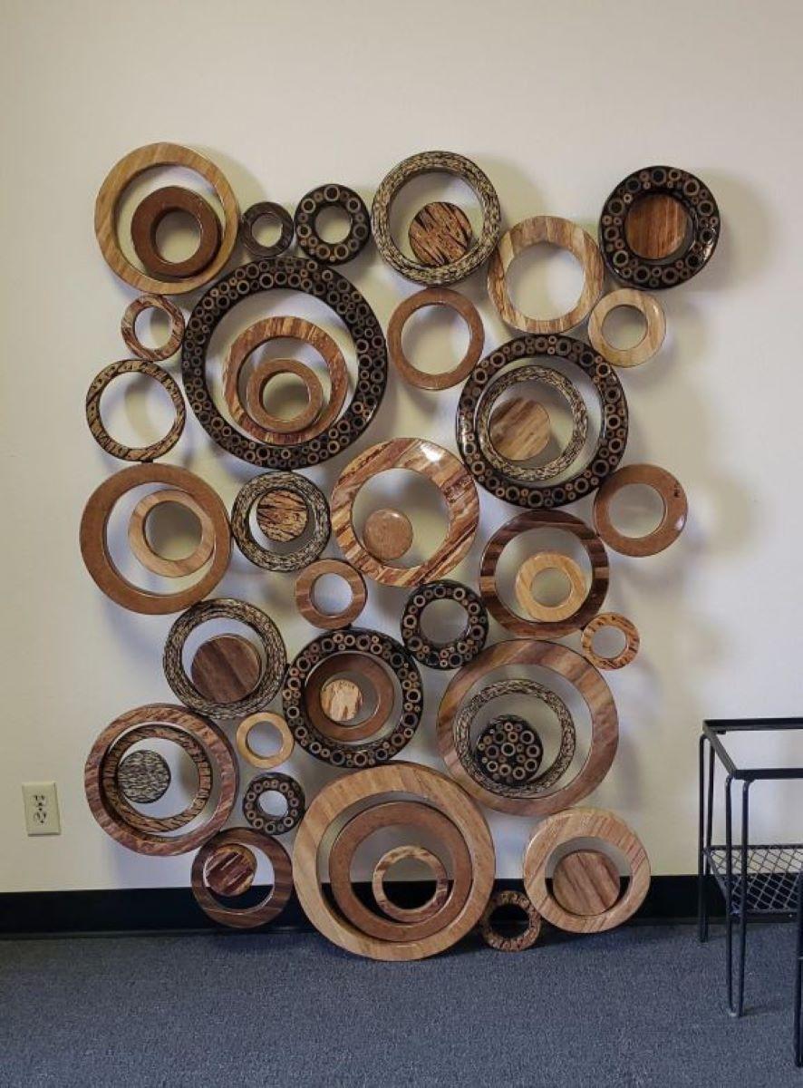 Large Circular Collage Wall Sculpture For Marquis Collection of Beverly Hills  For Sale 11