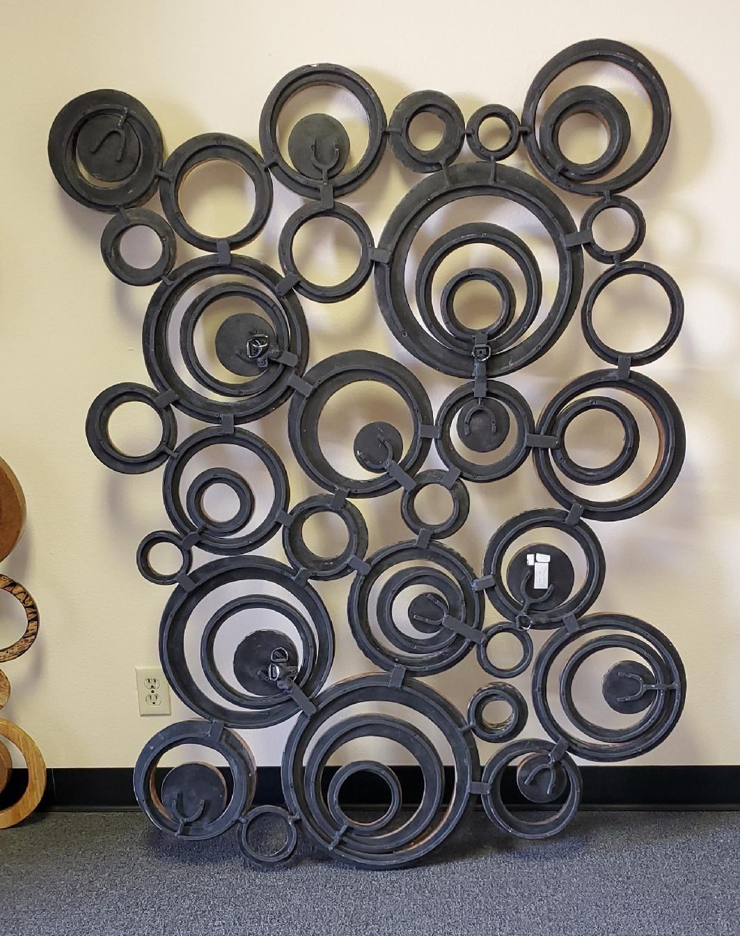 Large Circular Collage Wall Sculpture For Marquis Collection of Beverly Hills  For Sale 13