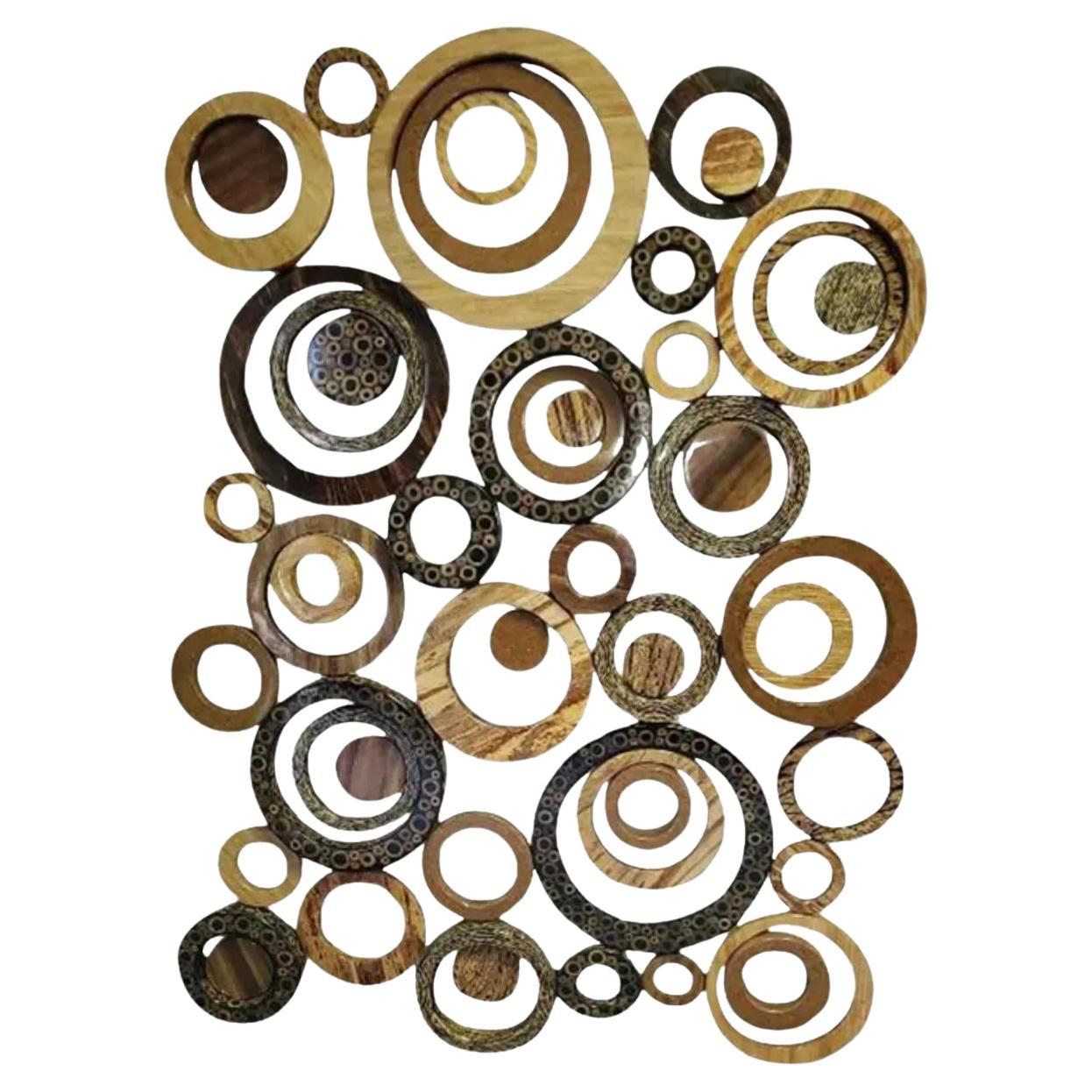 Large Circular Collage Wall Sculpture For Marquis Collection of Beverly Hills  For Sale