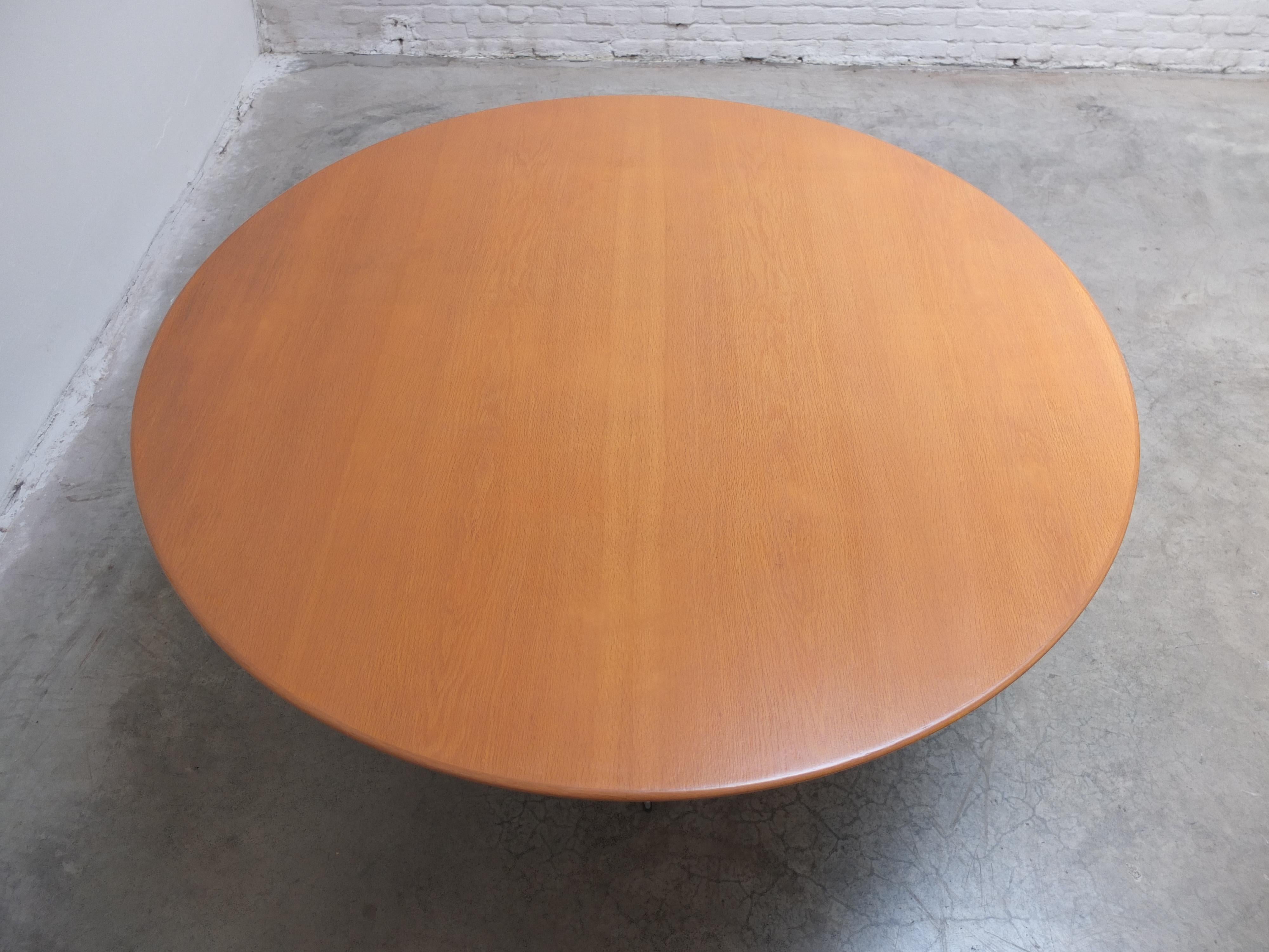 Large 'Circular' Dining Table in Oak by Arne Jacobsen for Fritz Hansen, 1966 en venta 5