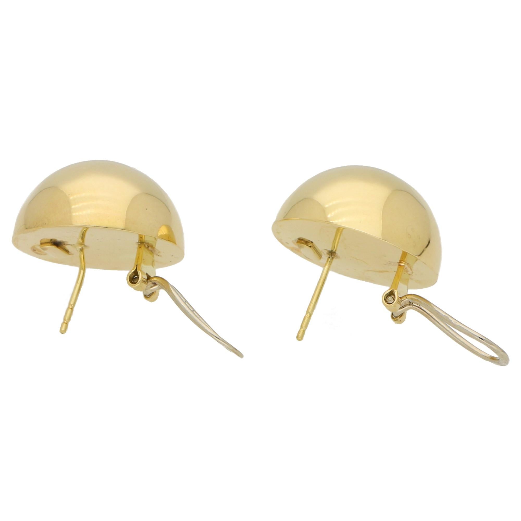 big gold dome earrings