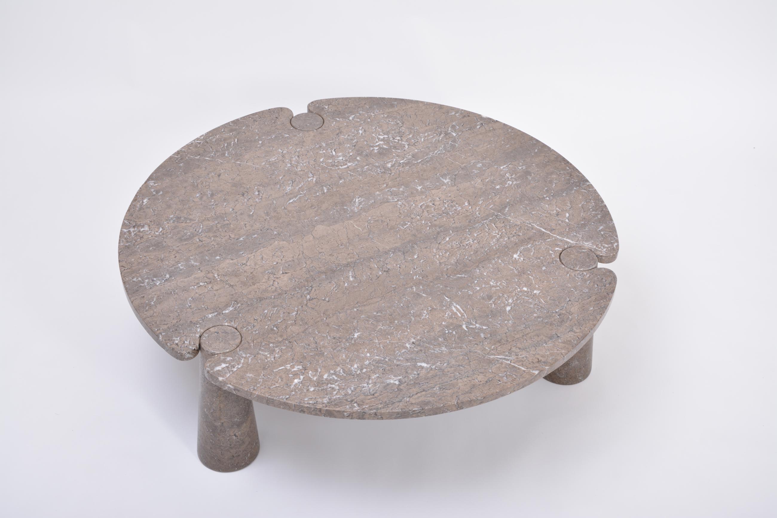 Large Circular 'Eros' Marble Coffee Table by Angelo Mangiarotti for Skipper 4