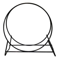 Grand porte-bûches circulaire du milieu du siècle