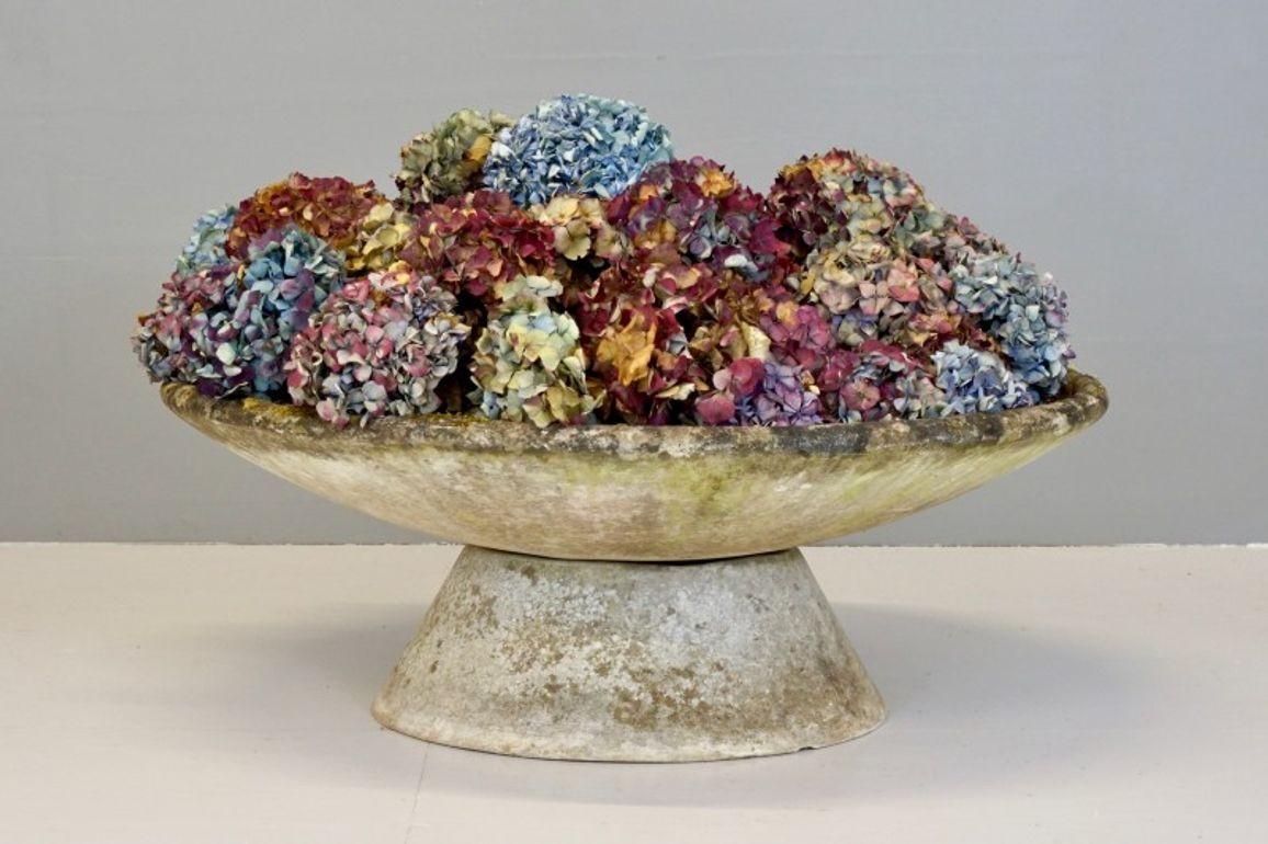 Large circular composition planter with original base.

H 36cm x W 100cm x D 100cm