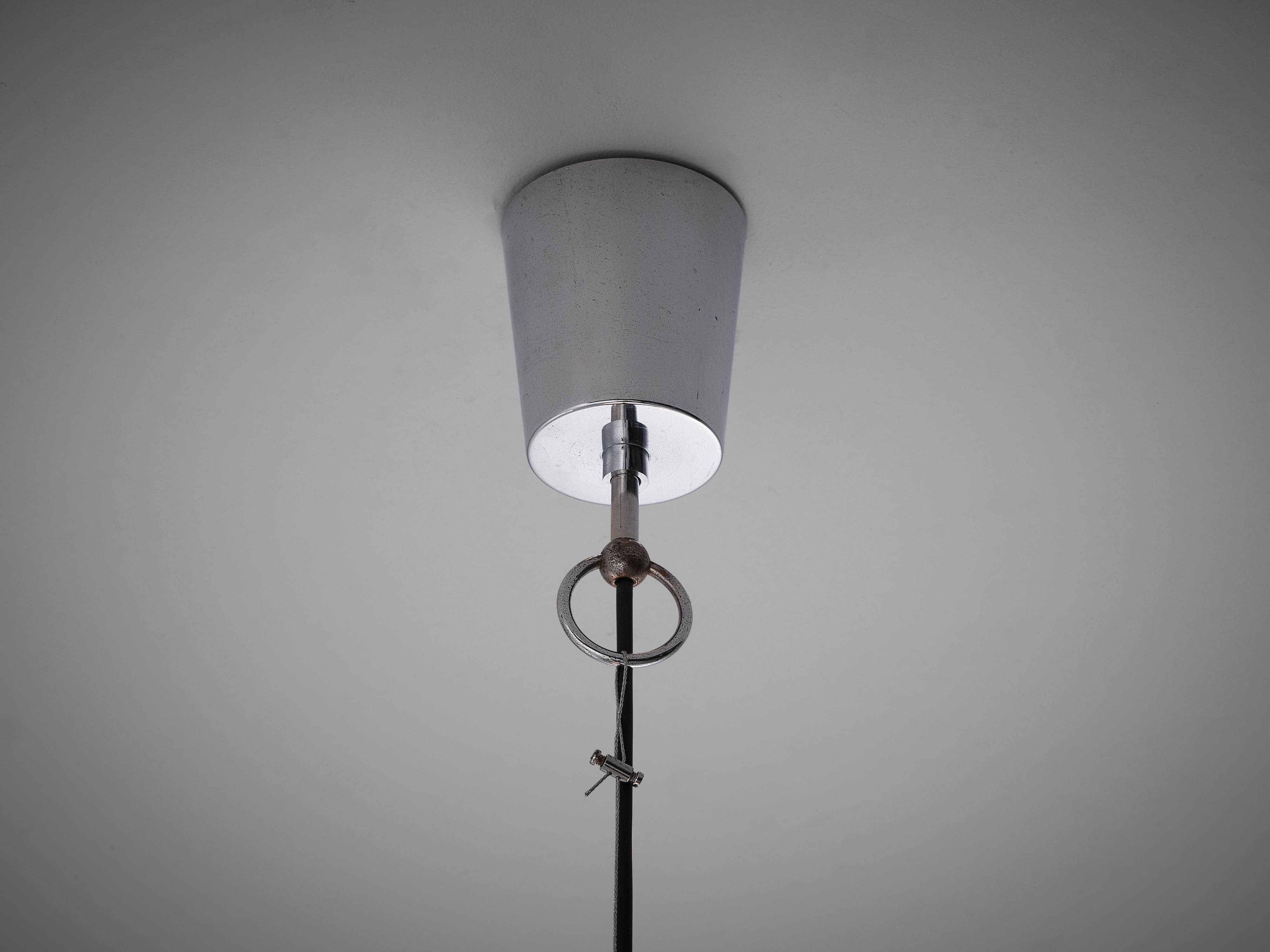 Late 20th Century Large Circular Postmodern Italian Pendant Lamp