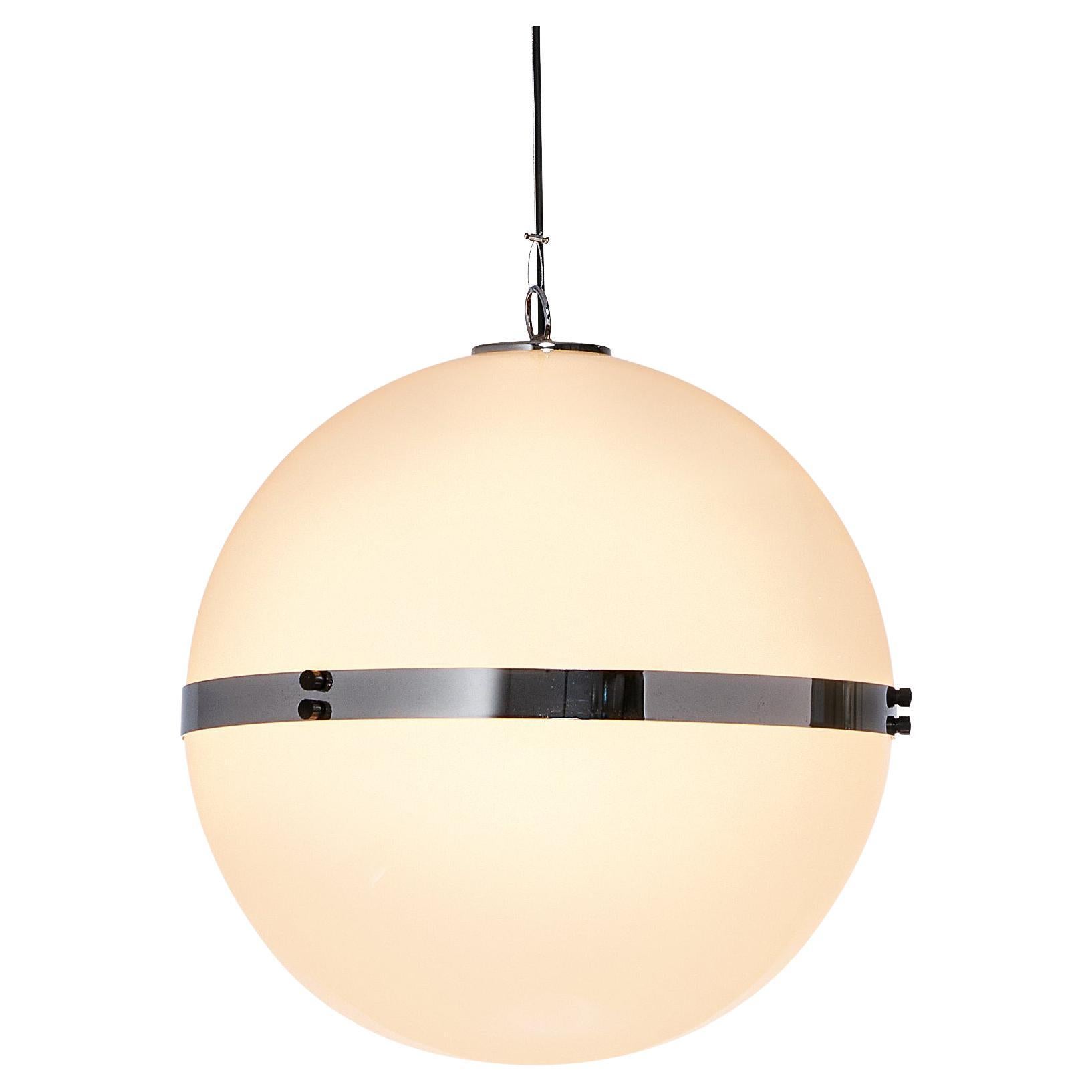 Large Circular Postmodern Italian Pendant Lamp