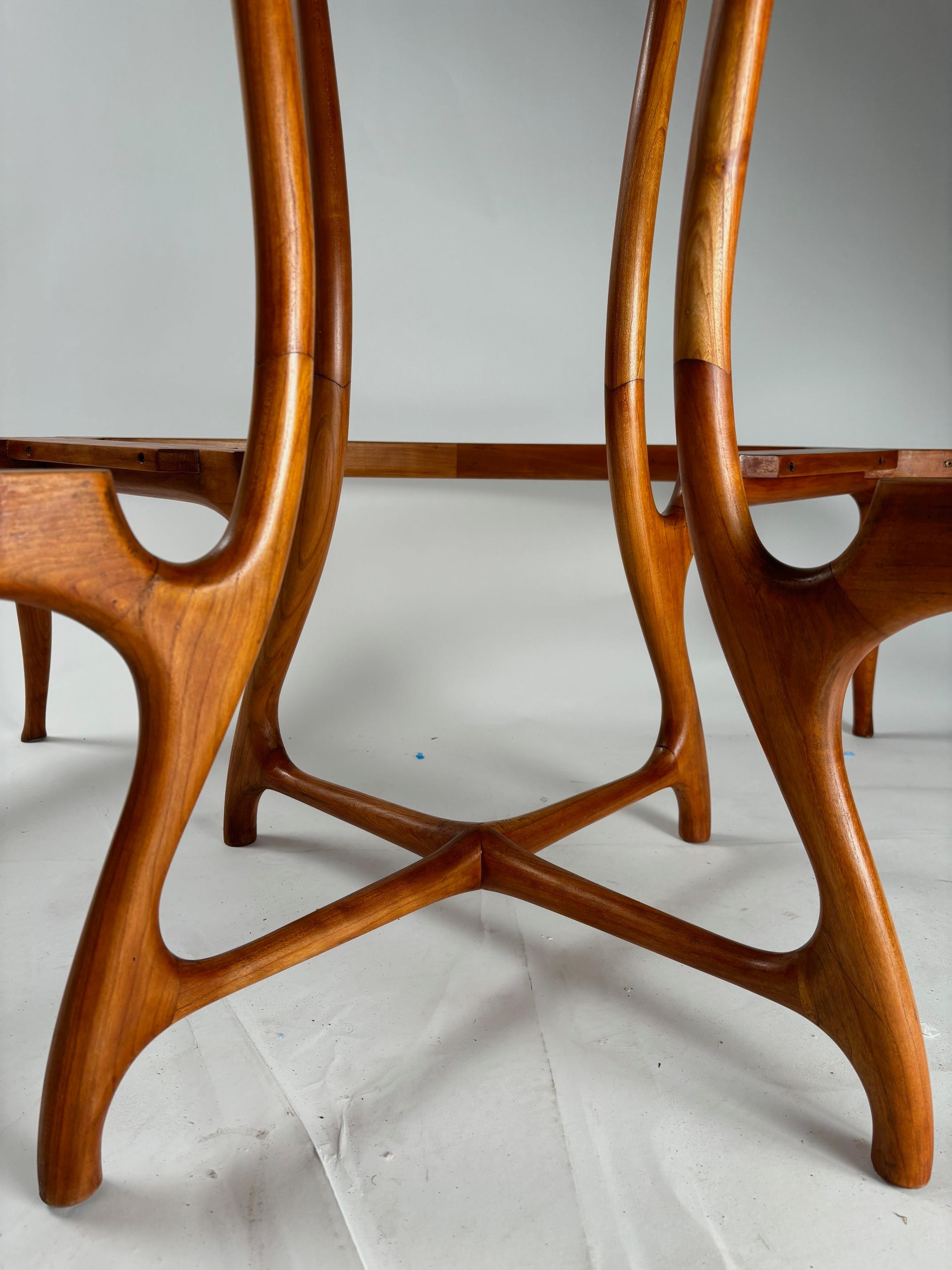Late 20th Century Large circular wooden sofa, Italian Mid-Century Style For Sale
