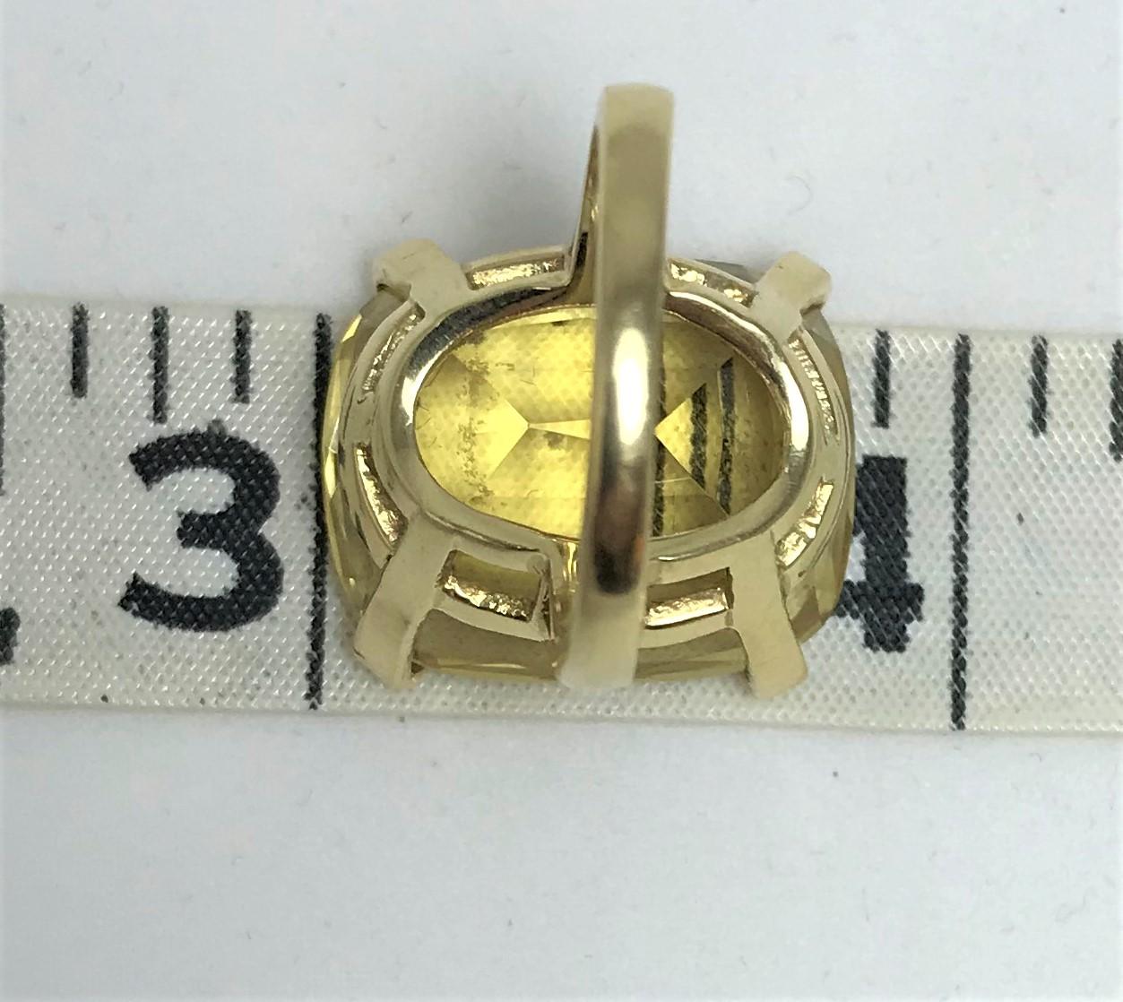 Anello cocktail grande in oro e citrino in vendita 2